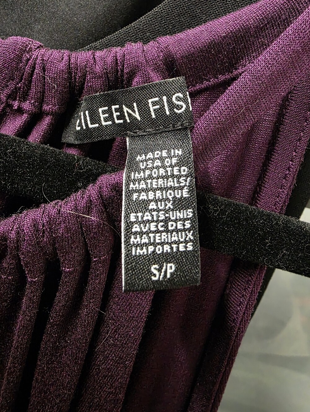 Eileen Fisher Plum Purple Tencel Lyocell Back Keyhole Tie Midi Dress S/P - Picture 5 of 5